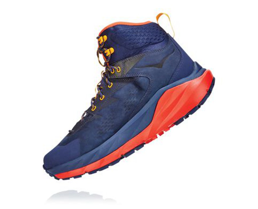 Hoka Australia One One Kaha GORE-TEX - Mens Hiking Boots Blue/Red - HGNPK-0715